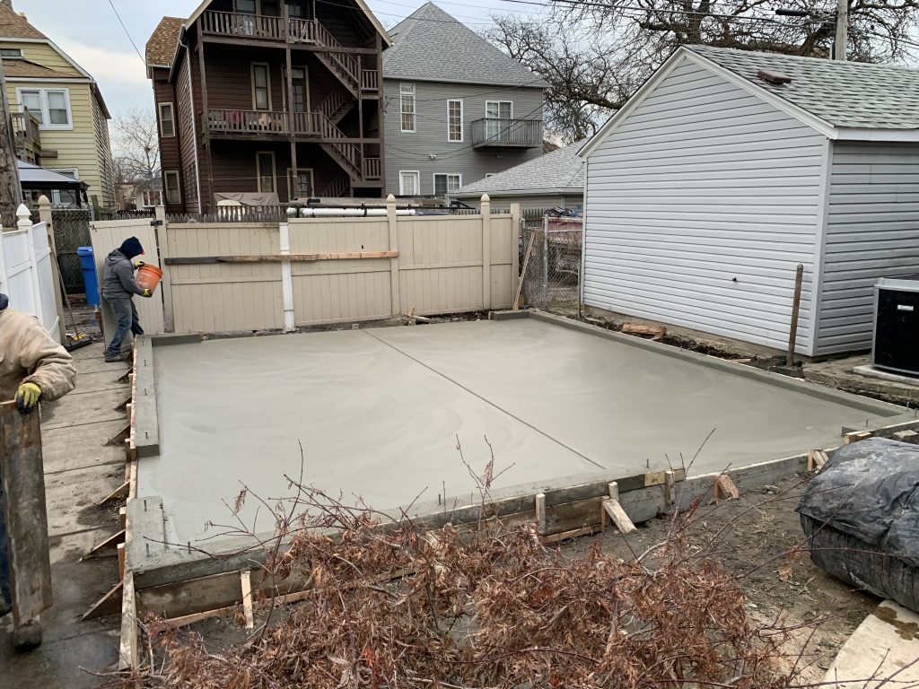 Chicago garage slab Ponce Contractors Inc.